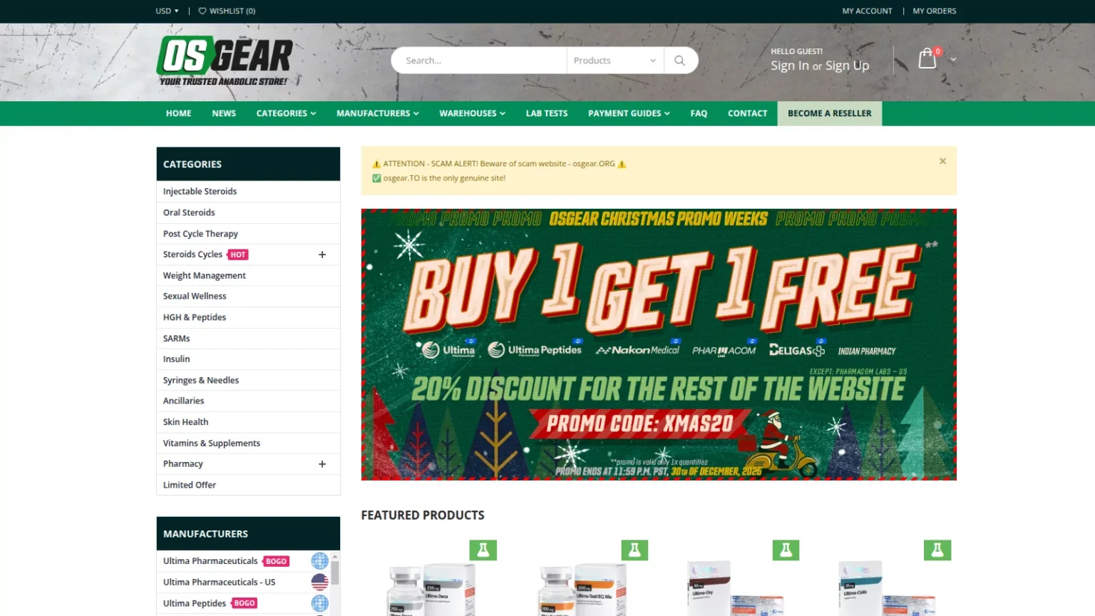 OSGEAR.TO Reviews: A Reliable Source for Legal Steroids? OSGEAR Store