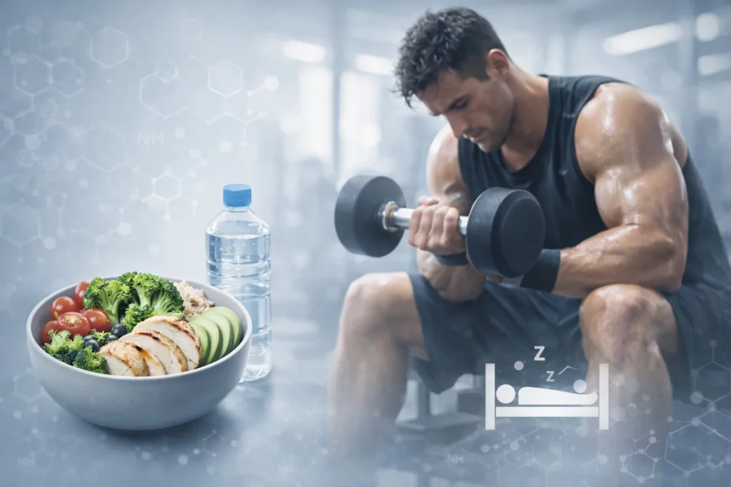 Training nutrition and recovery principles in bodybuilding